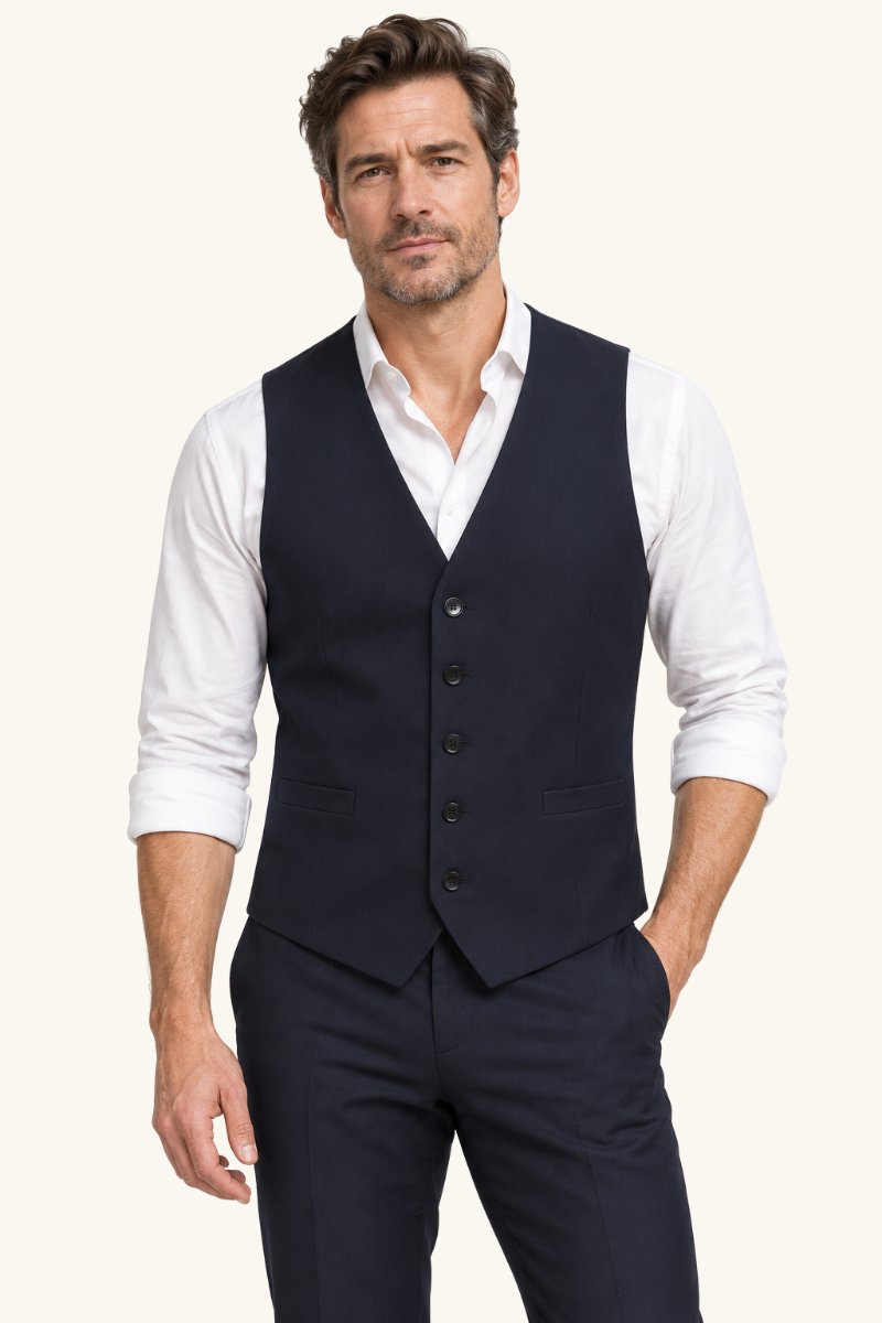 Heren Klassiek Gilet met Knoopsluiting