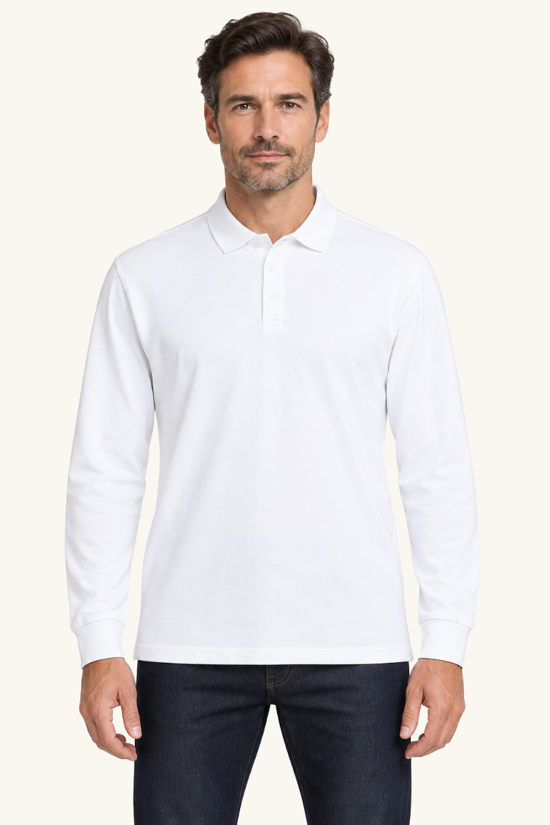 Heren Poloshirt met Lange Mouwen