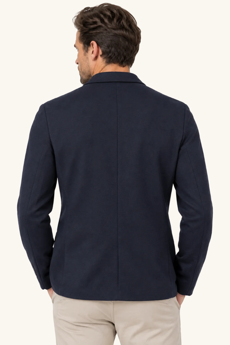 Heren Klassieke Blazer met Opgestikte Zakken