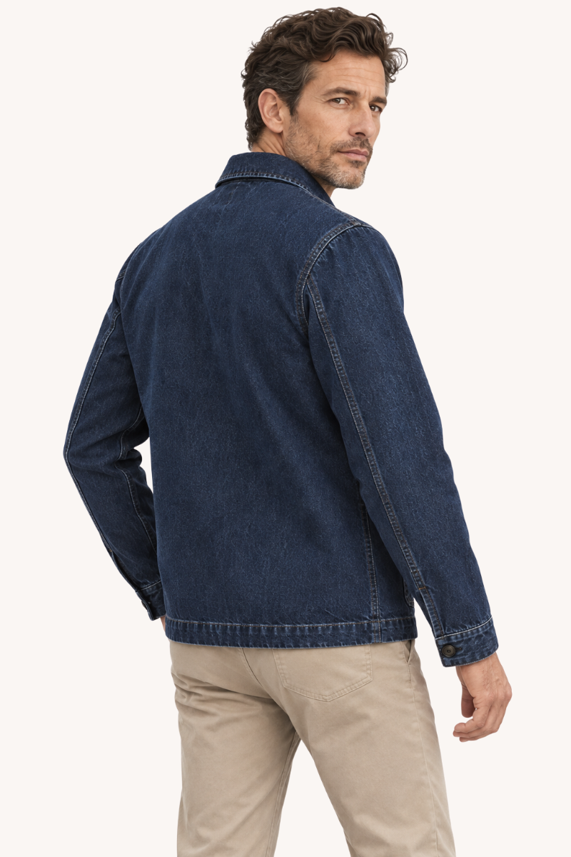 Heren Denim Overshirt met Zakken