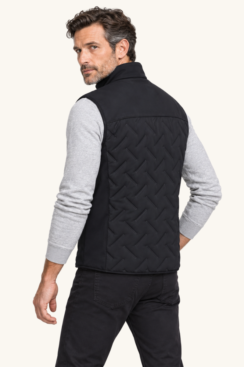 Heren Gewatteerd Mouwloos Vest met Ritssluiting