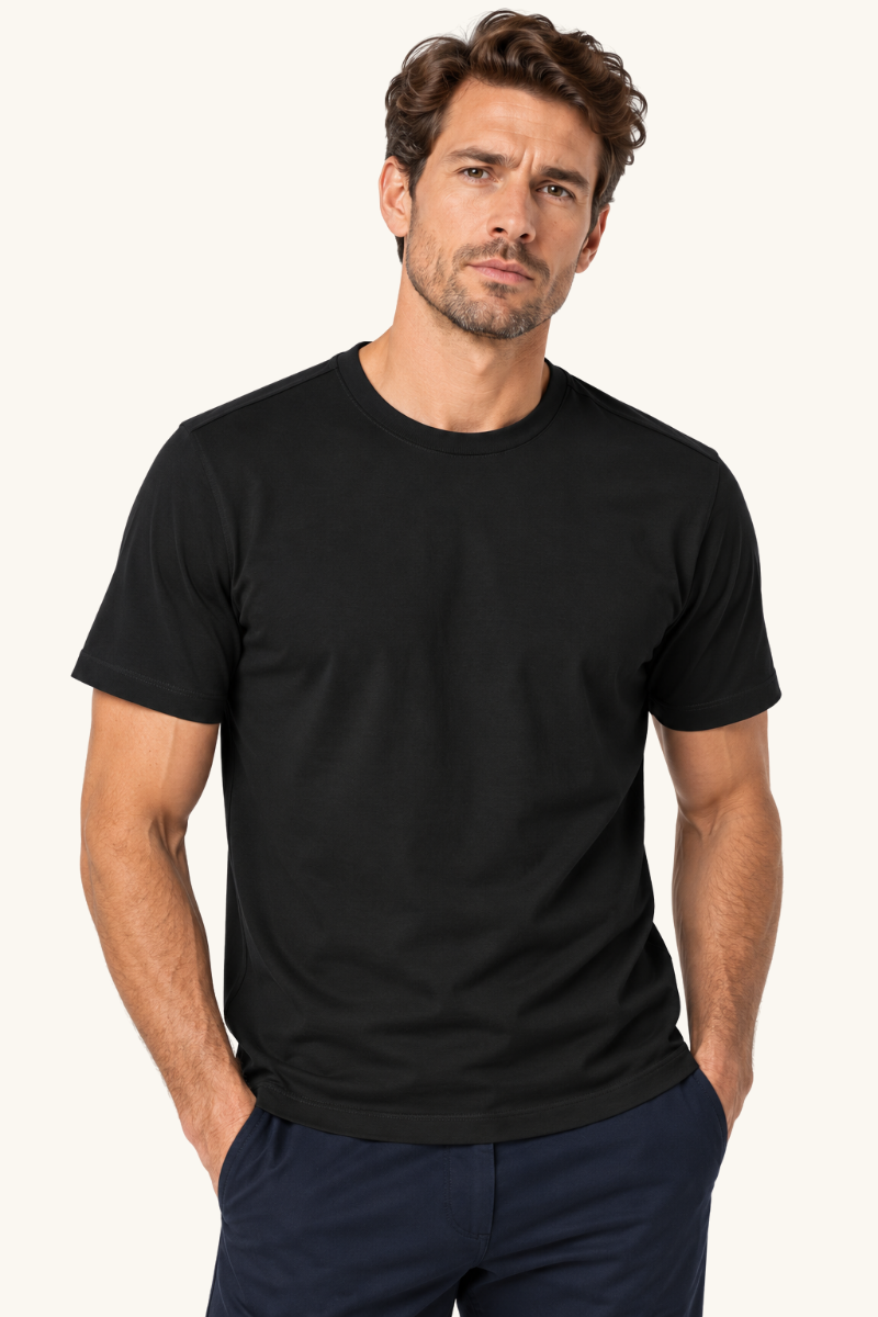 Heren T-shirt met Korte Mouwen en Ronde Hals