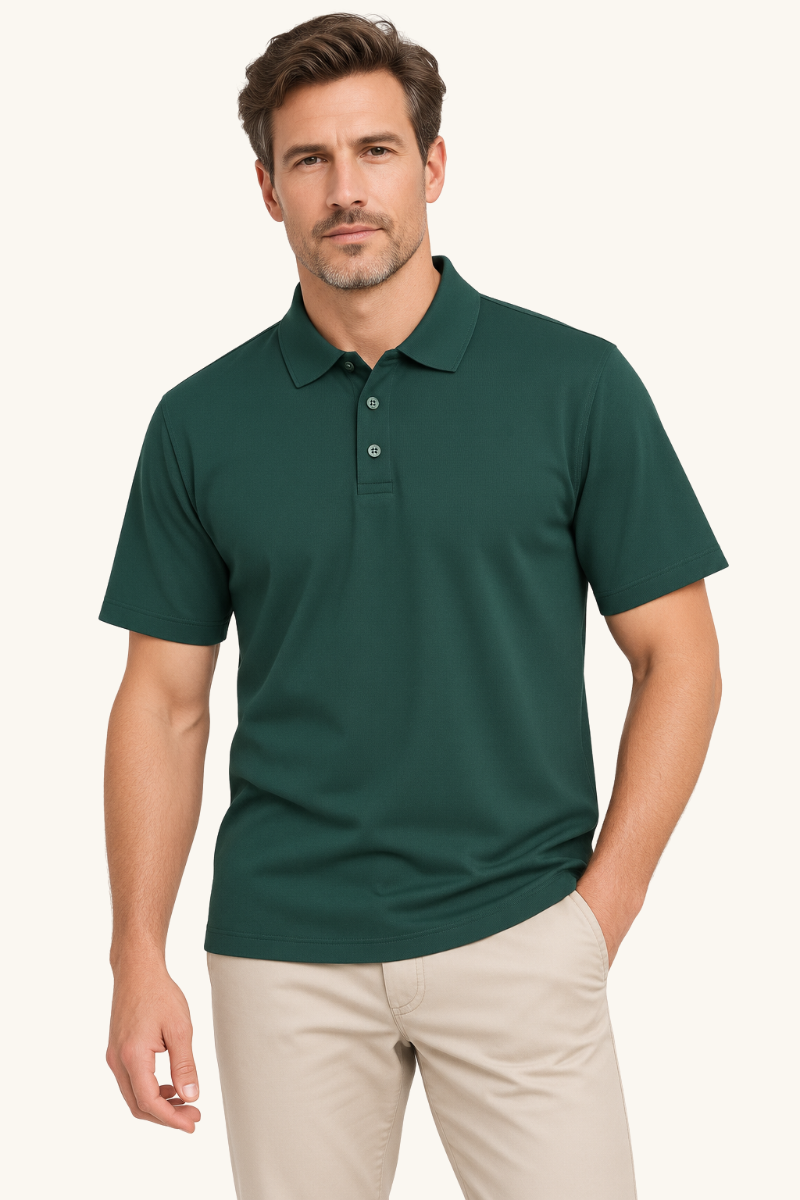 Heren Klassiek Poloshirt met Korte Mouwen