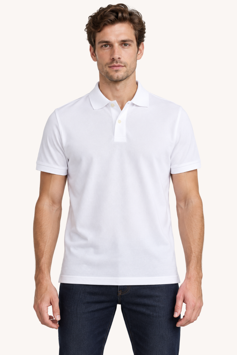 Heren Klassiek Poloshirt met Korte Mouwen
