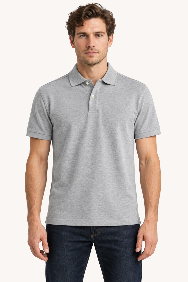 Heren Klassiek Poloshirt met Korte Mouwen