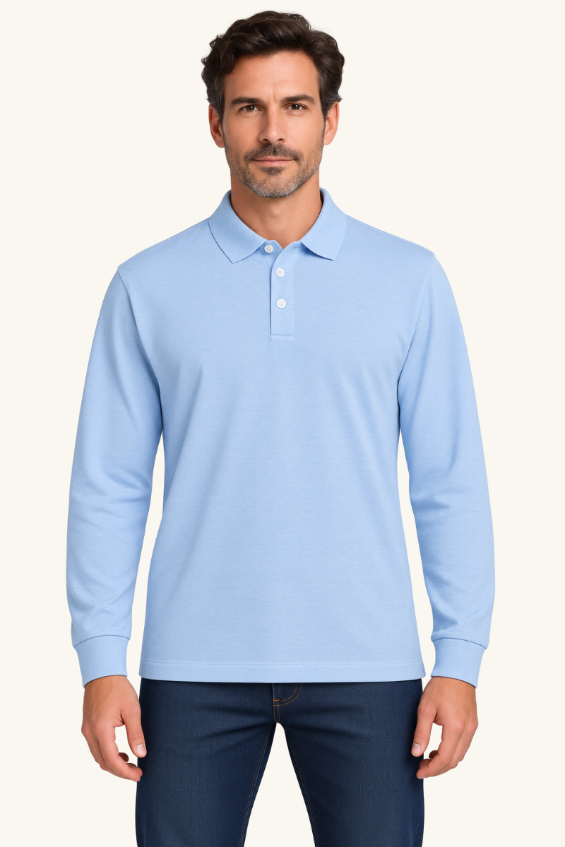 Heren Poloshirt met Lange Mouwen