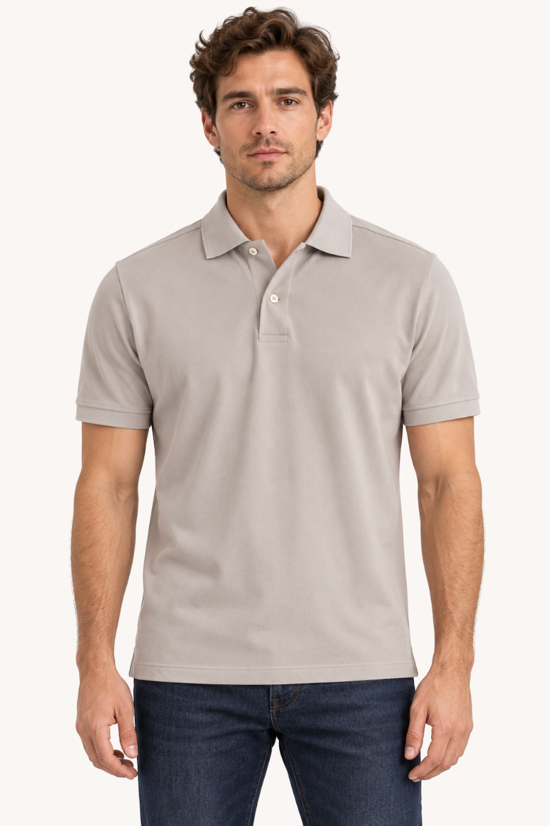 Heren Klassiek Poloshirt met Korte Mouwen