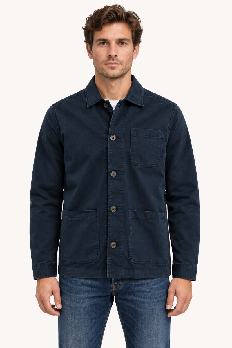 Heren Denim Overshirt met Zakken