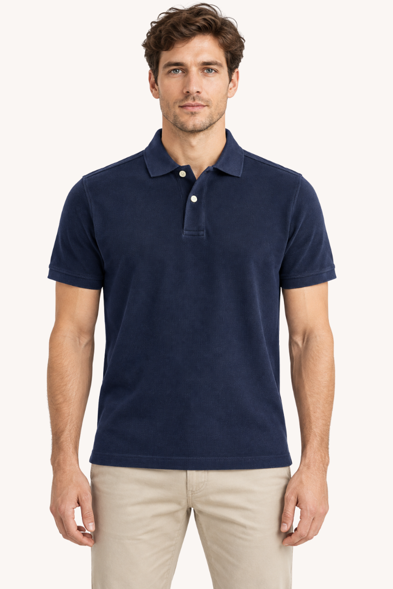 Heren Klassiek Poloshirt met Korte Mouwen