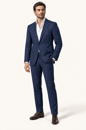Tuscany Navy Blue Banda Suit