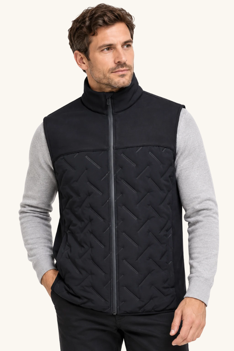 Heren Gewatteerd Mouwloos Vest met Ritssluiting