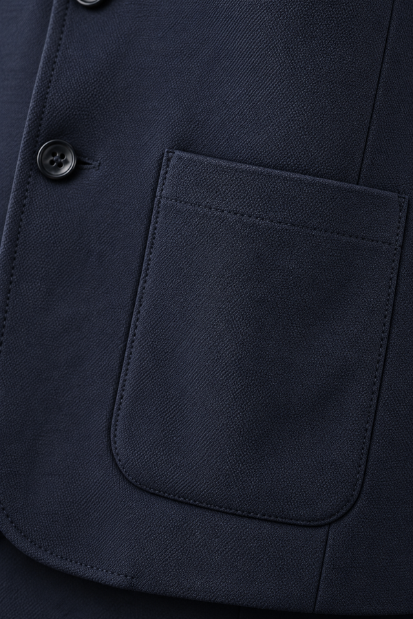 Heren Klassieke Blazer met Opgestikte Zakken