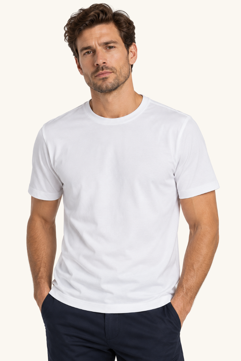 Heren T-shirt met Korte Mouwen en Ronde Hals