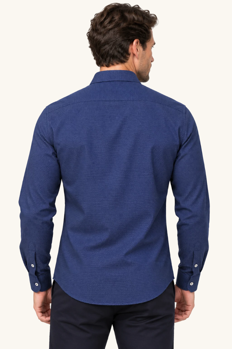 Heren Overhemd met Lange Mouwen en Slanke Pasvorm