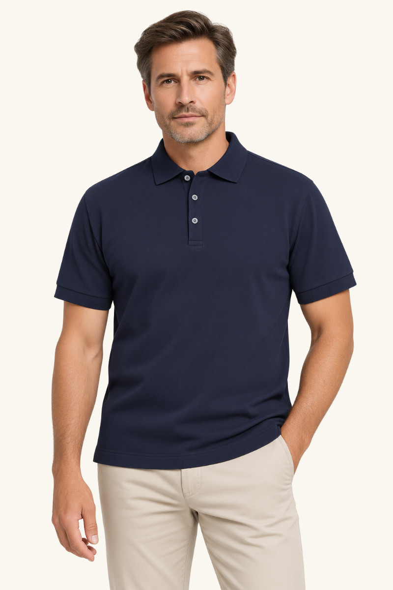 Heren Klassiek Poloshirt met Korte Mouwen