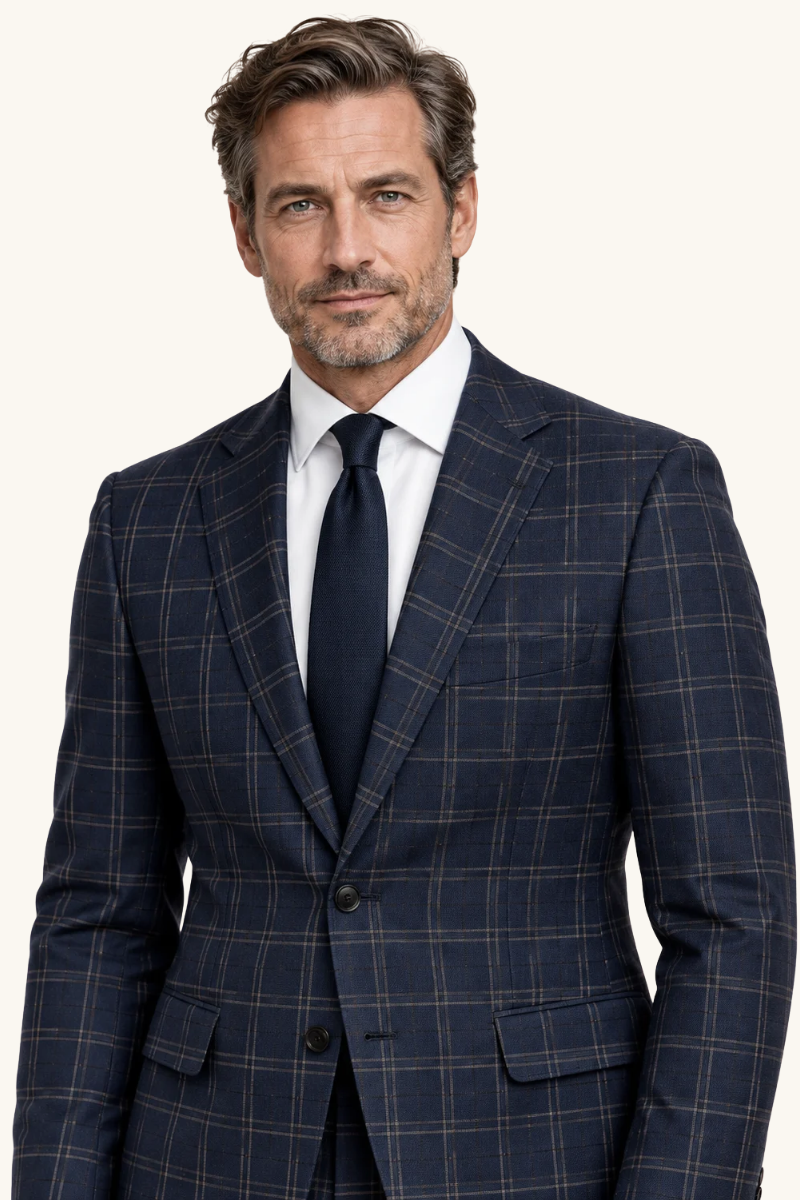 Tuscany Navy Blue Square Suit