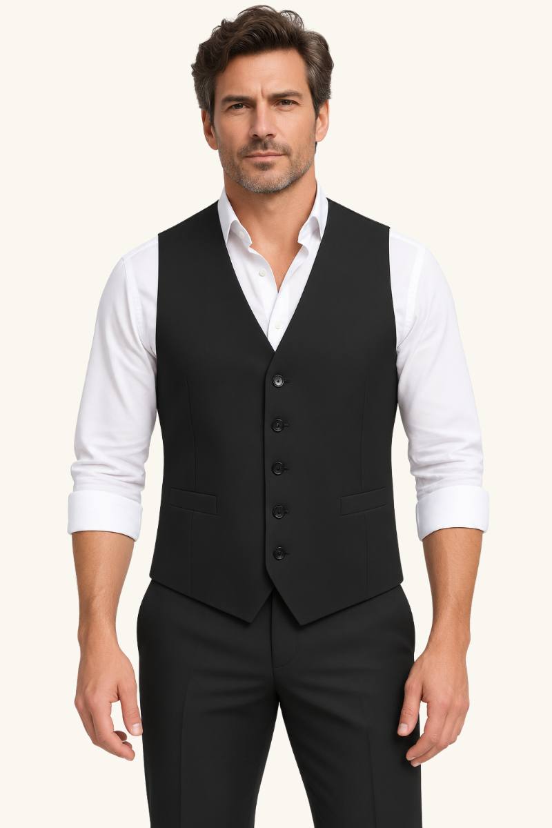 Heren Klassiek Gilet met Knoopsluiting
