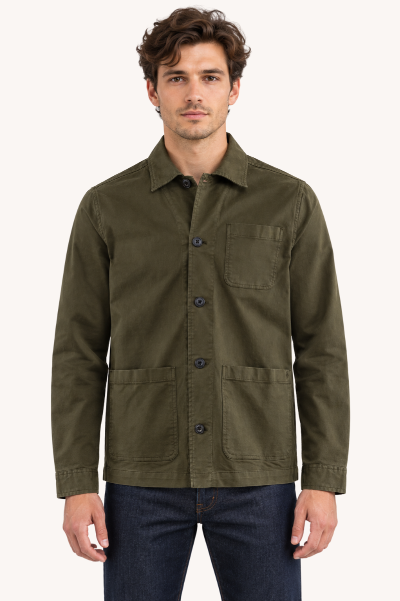 Heren Denim Overshirt met Zakken