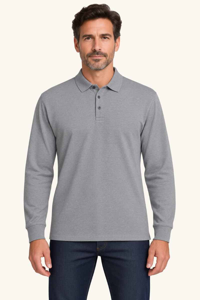 Heren Poloshirt met Lange Mouwen
