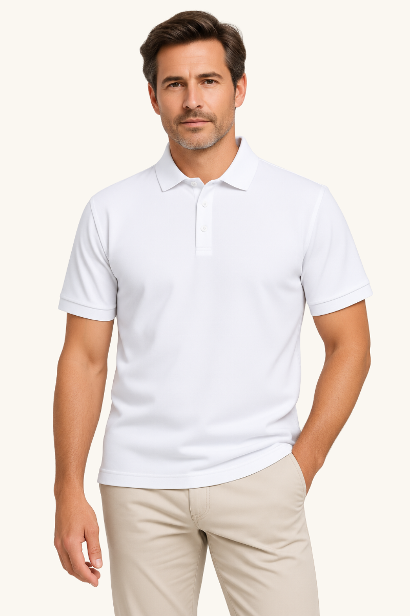 Heren Klassiek Poloshirt met Korte Mouwen