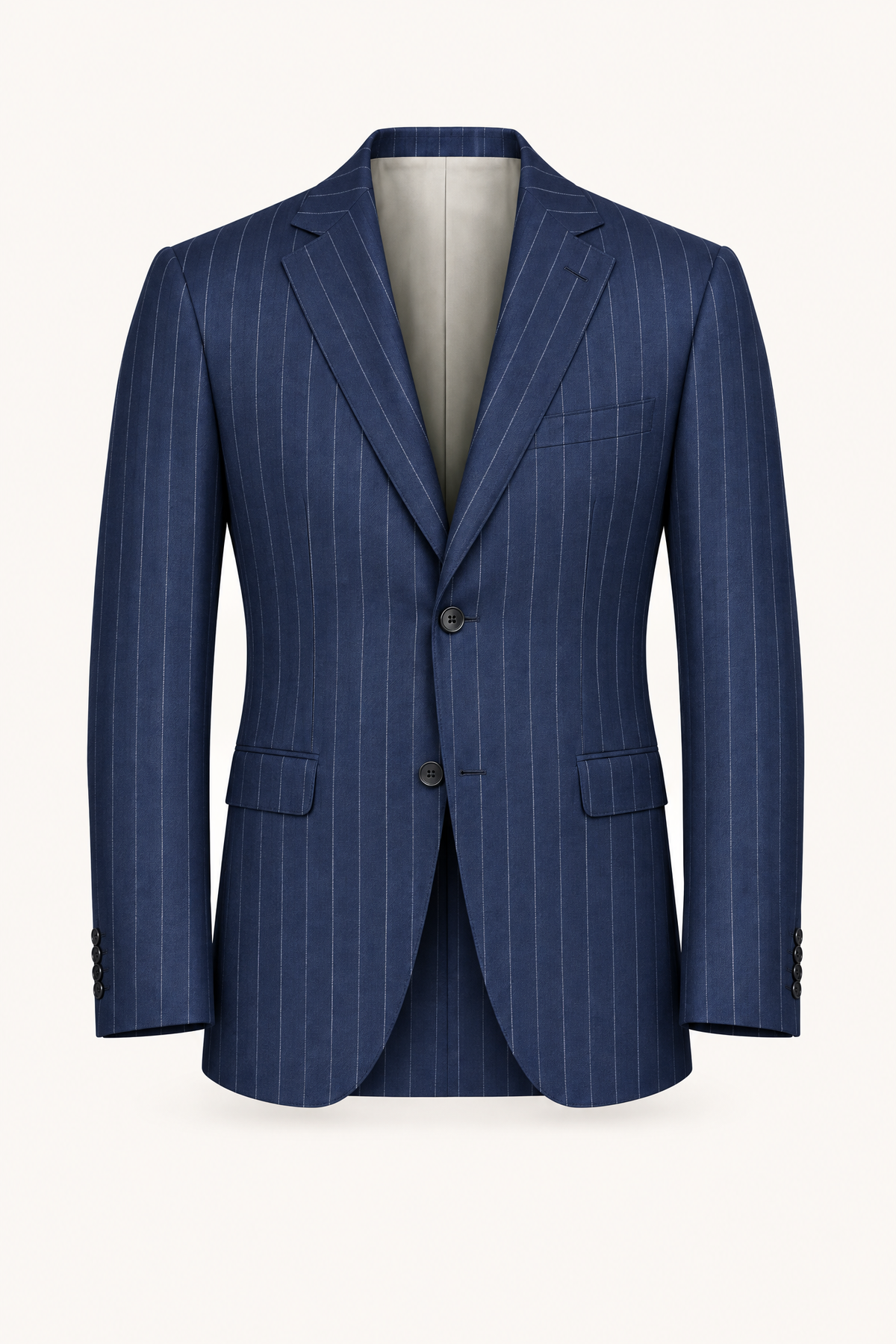 Tuscany Navy Blue Banda Suit — colbert, vooraanzicht