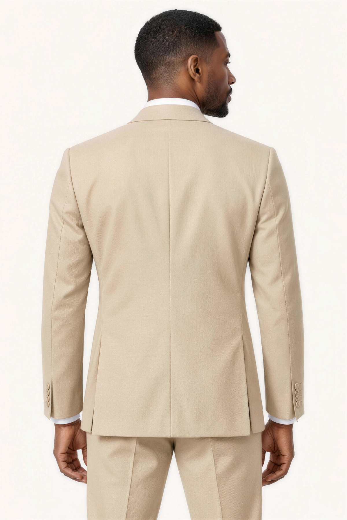 Tuscany Sand Suit — colbert op model, achteraanzicht
