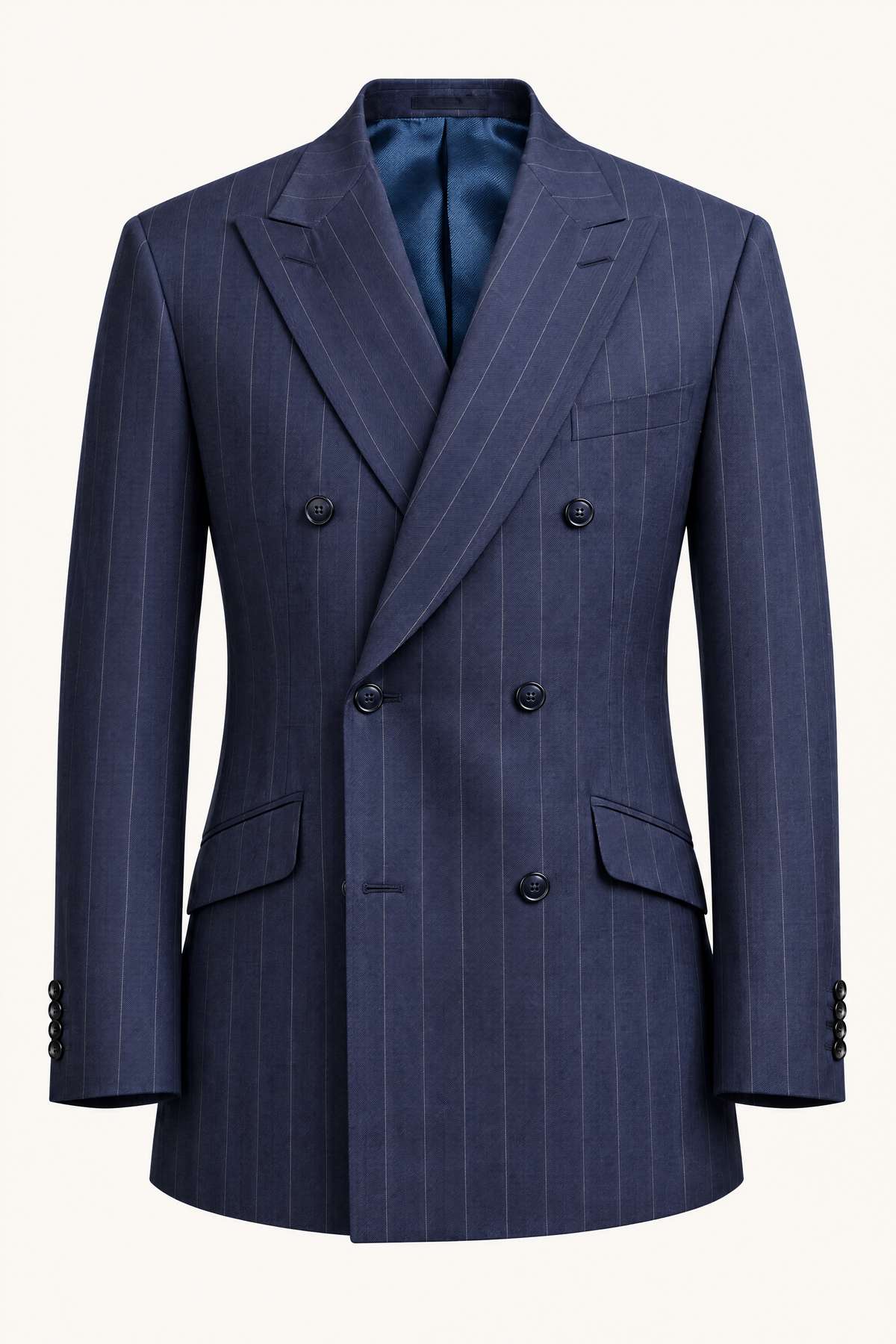 Tuscany DB Dark Blue Banda Suit — colbert, vooraanzicht