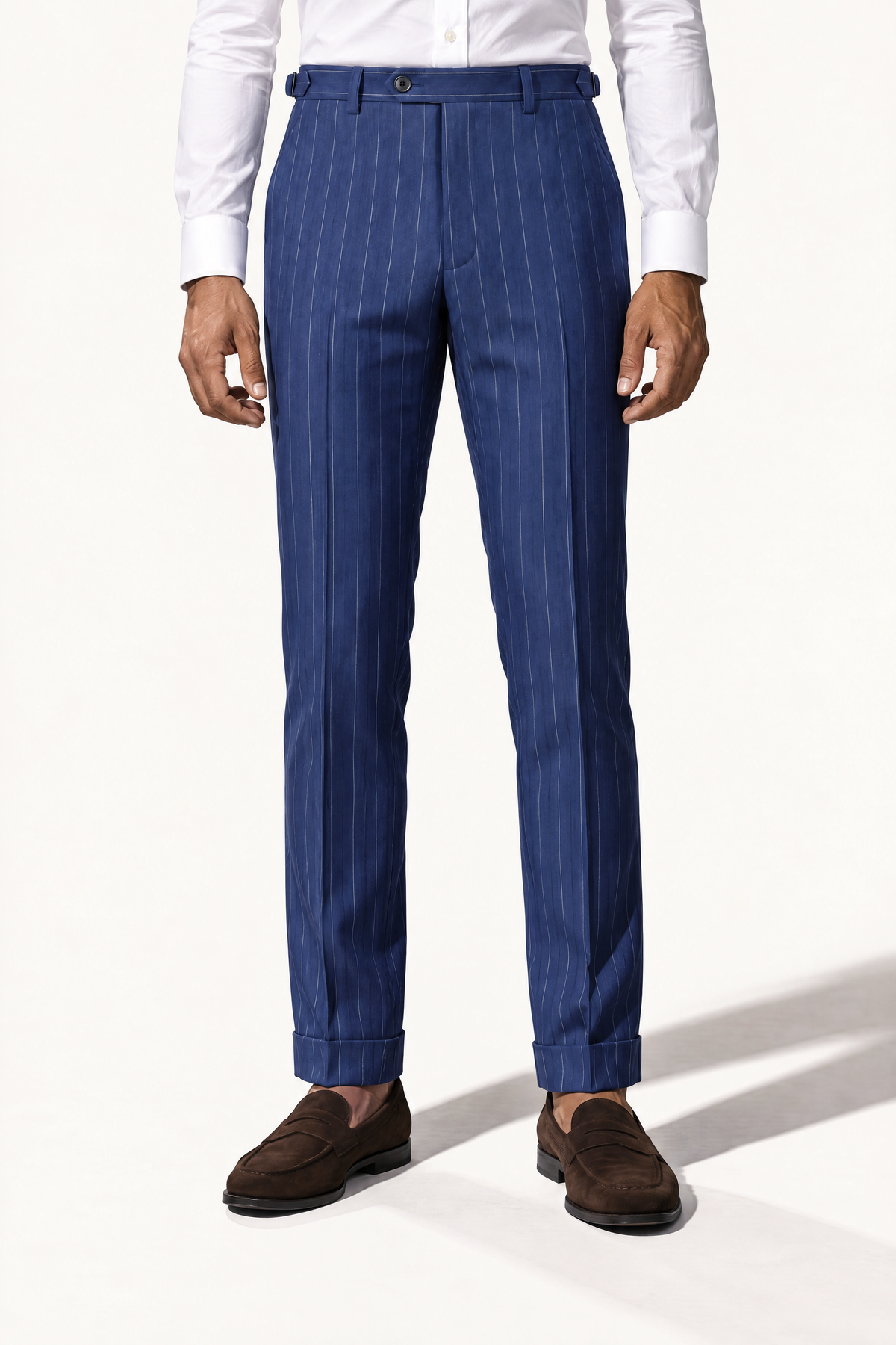 Tuscany DB Marine Banda Suit — pantalon op model, vooraanzicht