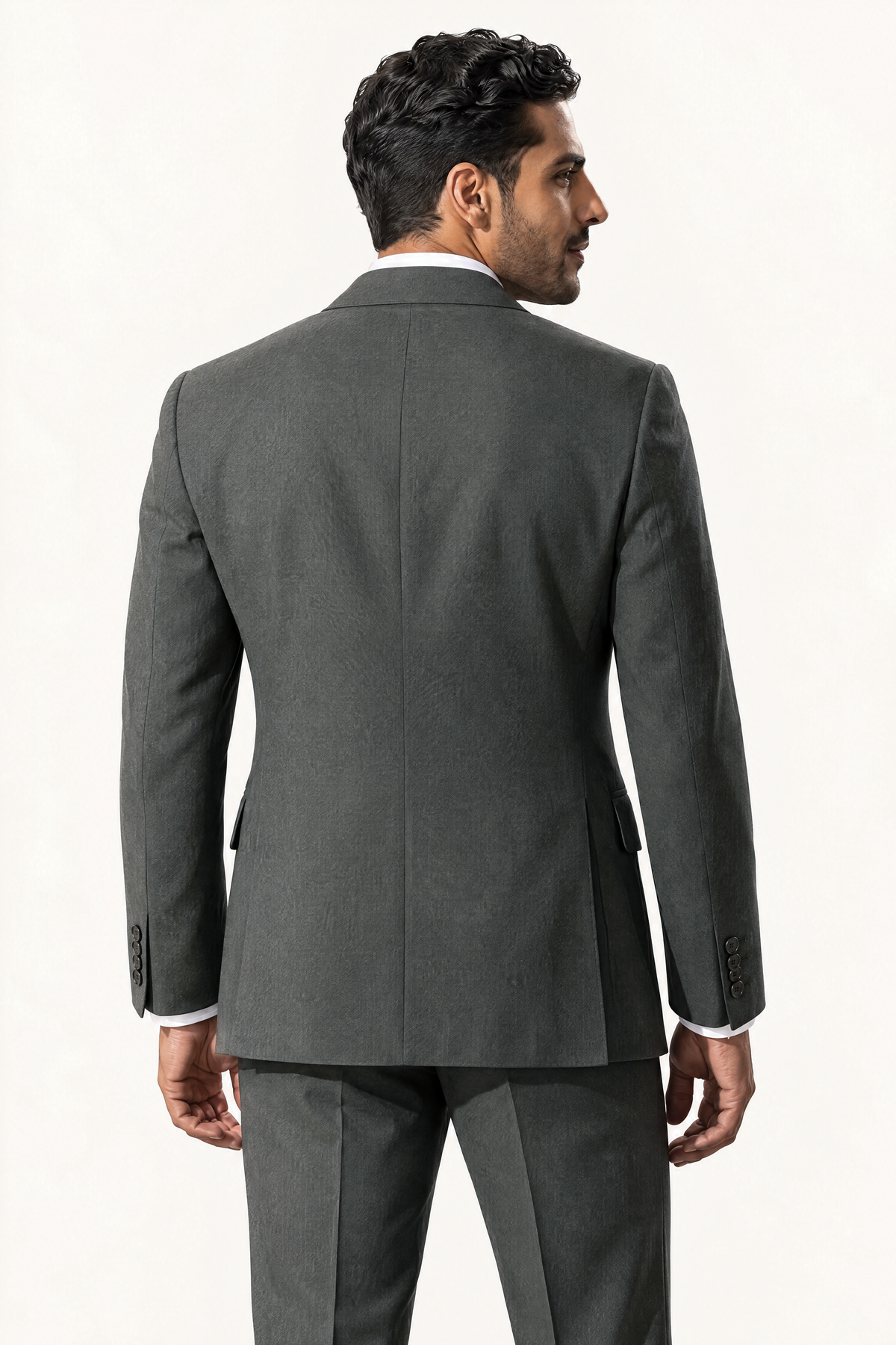 Tuscany Grey Suit — colbert op model, achteraanzicht