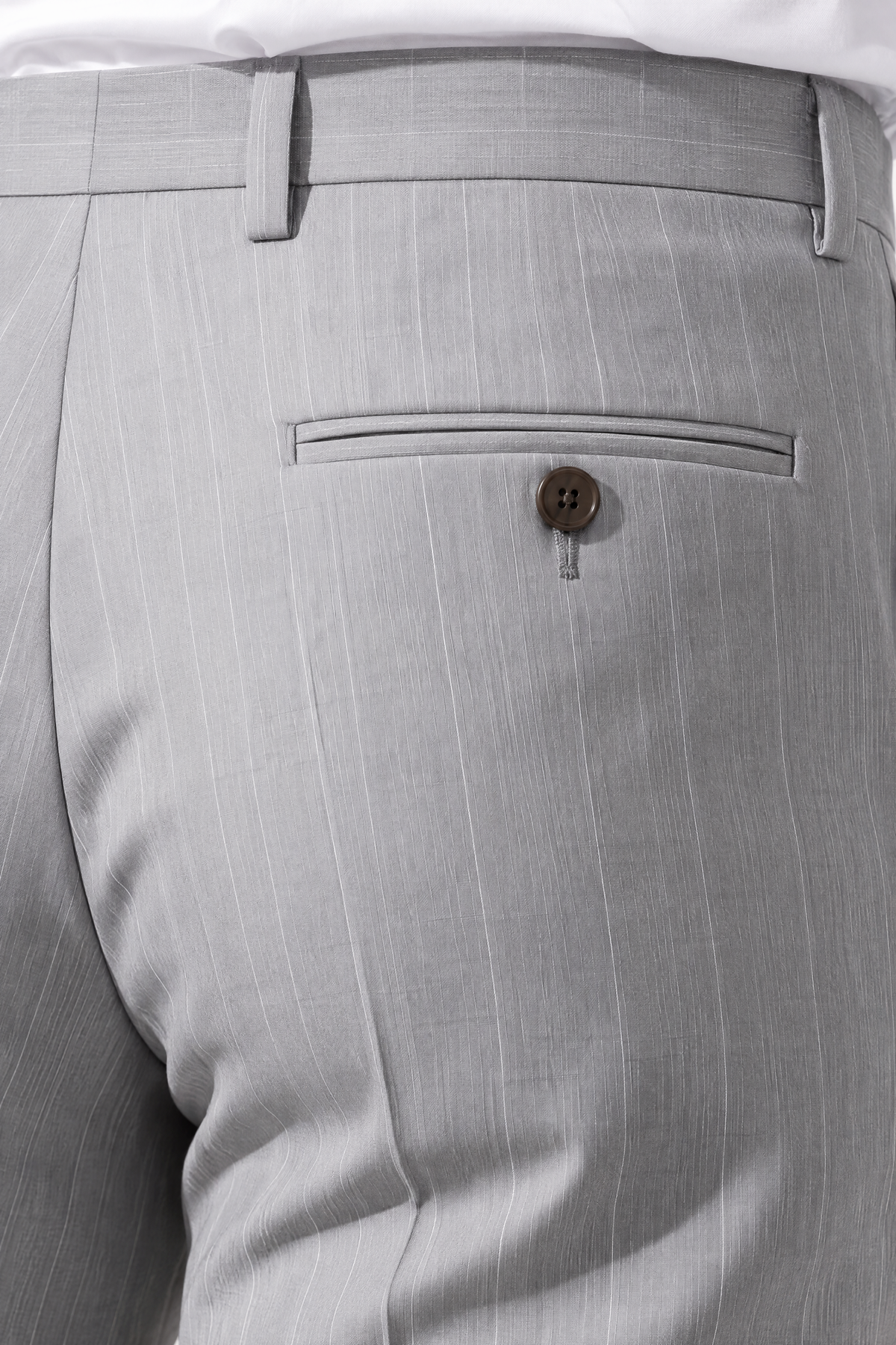 Tuscany Grigio Banda Suit — paspelzak achterzijde pantalon