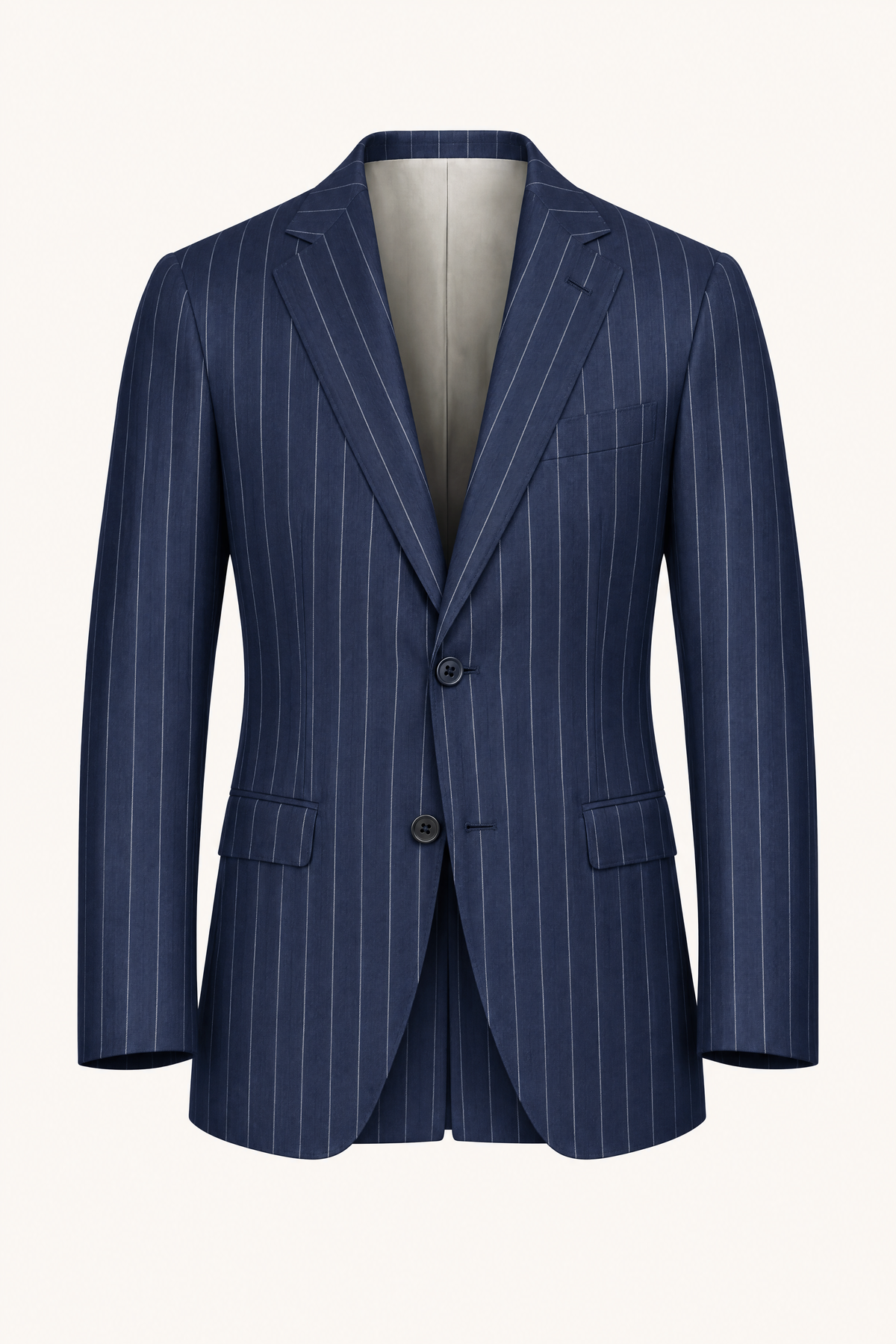 Tuscany Navy Blue Banda Suit — colbert, vooraanzicht