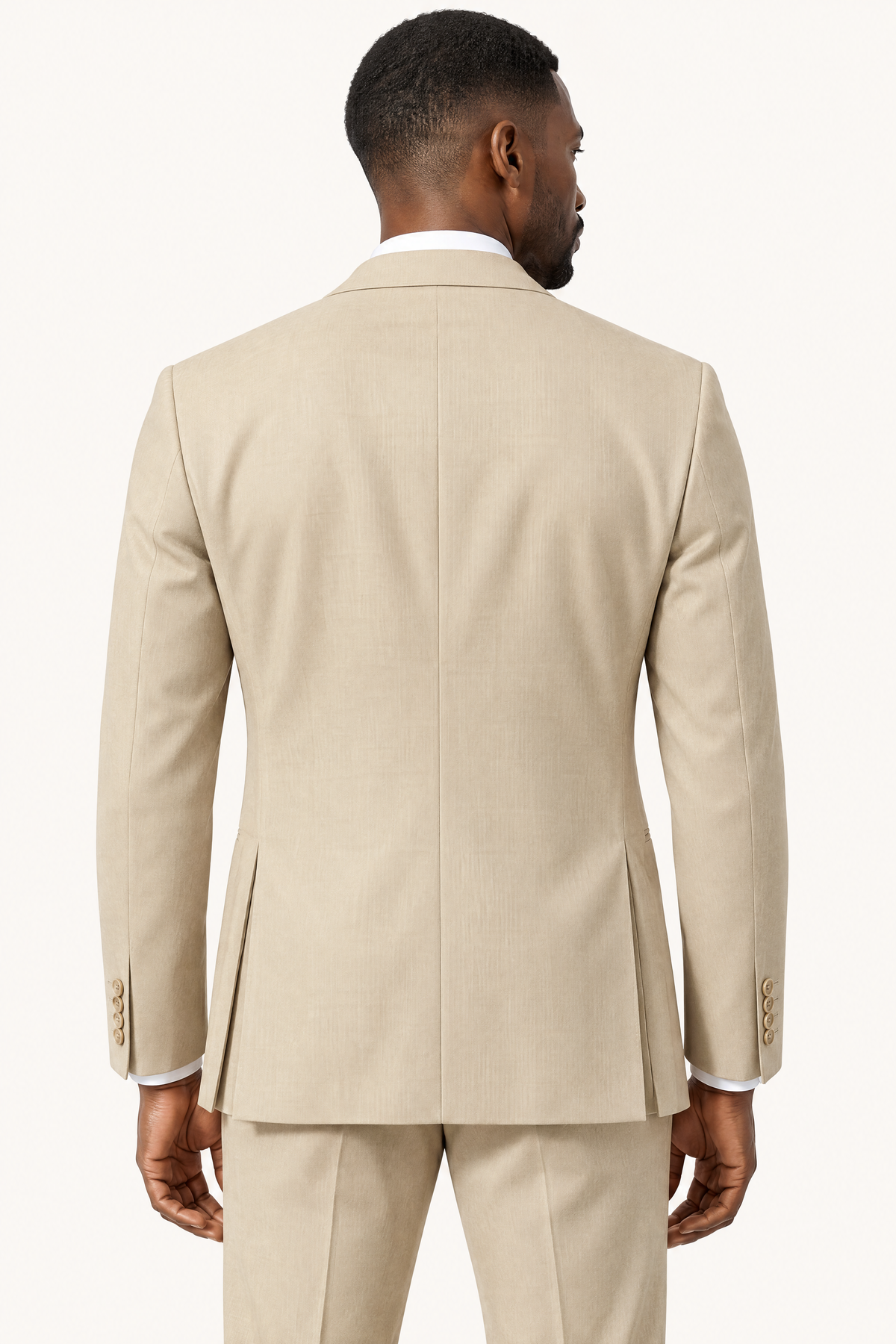 Tuscany Sand Suit — colbert op model, achteraanzicht
